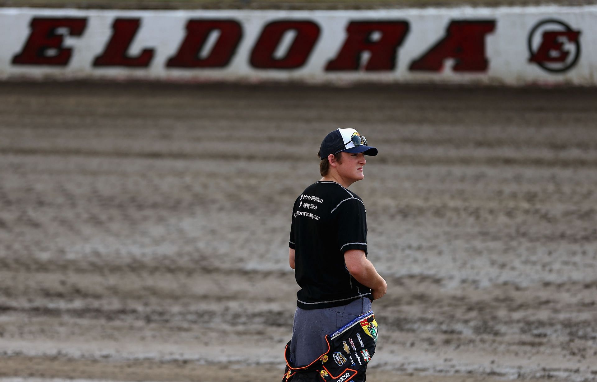 Ty Dillon before the NASCAR Camping World Truck Series Mudsummer Classic practice at Eldora Speedway. Source: Getty